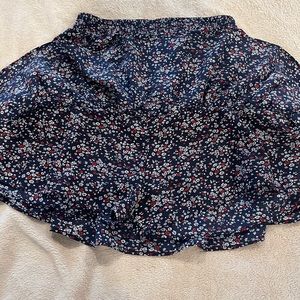 aqua scort with floral design